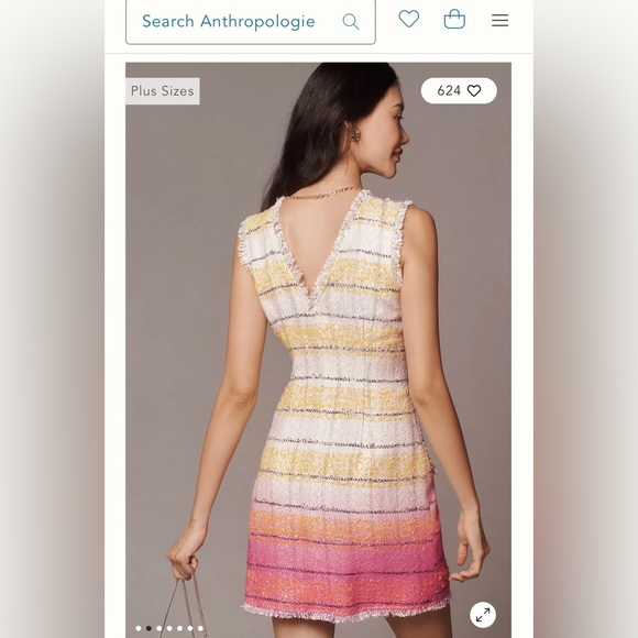 Anthropology Maeve Tweed Mini Dress sz10 - Picture 2 of 9